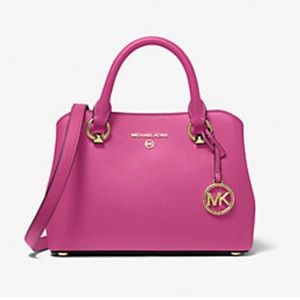 NWT Michael Kors Edith Small Saffiano Leather Satchel in French Pink